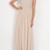 Elie Saab Cap Slb Beaded Top Silk Gown in Pink (gold) - Lyst