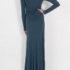 Elie Saab Jersey Gown in Blue - Lyst
