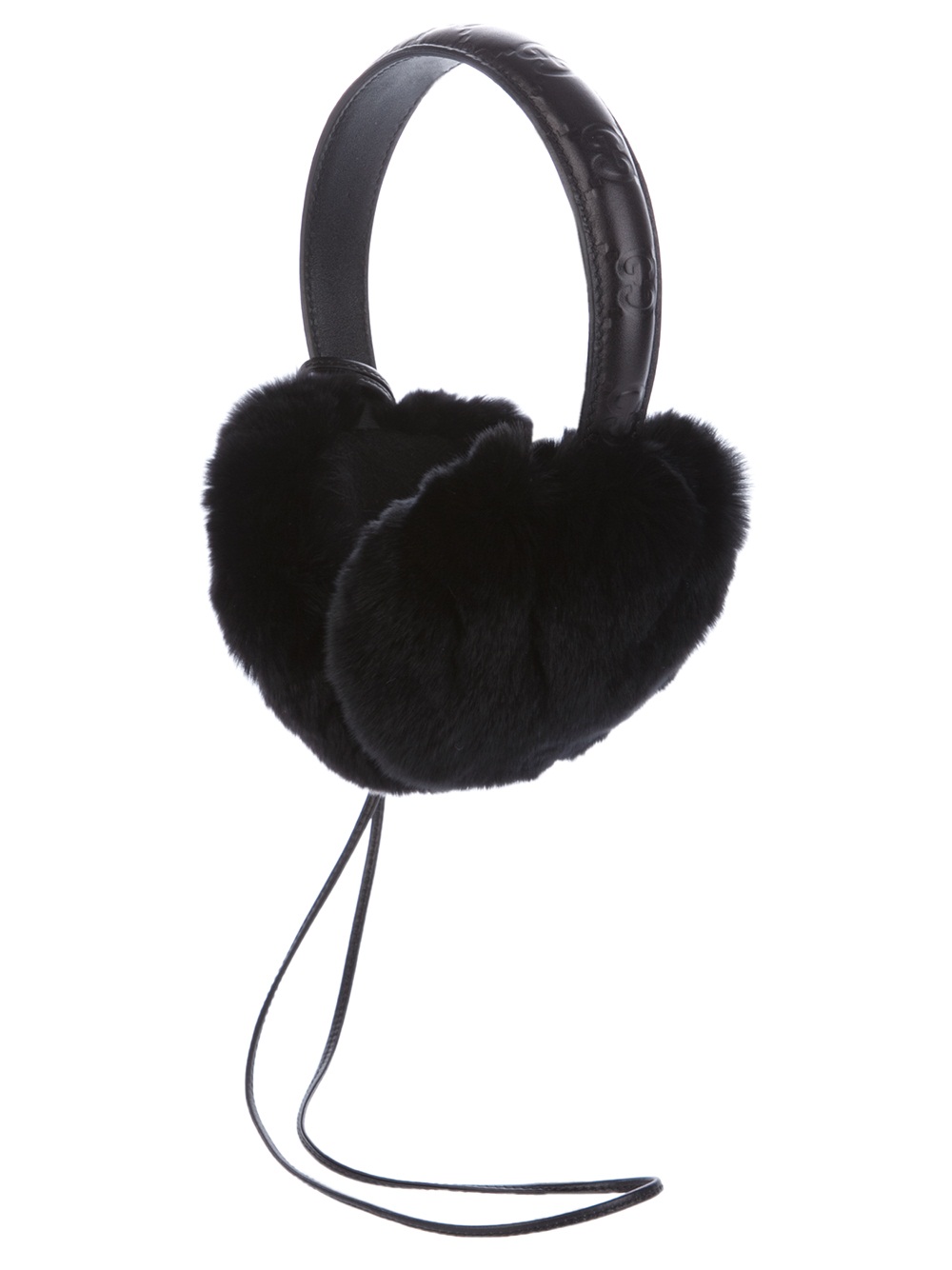 Gucci Rabbit Fur Ear Muffs in Black Lyst
