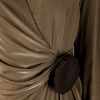 Gucci Vneck Dress in Brown - Lyst