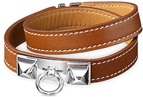 Hermes Rivale in Brown (silver) - Lyst