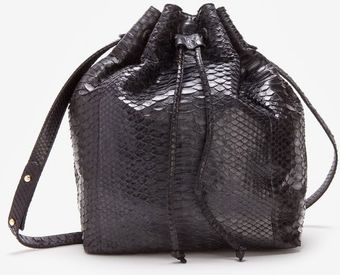 Hunting Season Preorder Drawstring Python Sac Emerald - Lyst