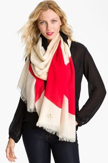 Kate Spade Abstract Signature Bow Wool Scarf - Lyst