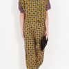 Kenzo Medallion Print Mid Sleeves Top in Brown - Lyst