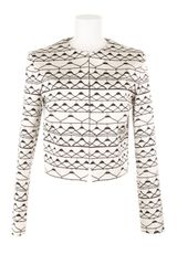 Mary Katrantzou Jacket in Silk Satin with All Over Hanger Digital Print