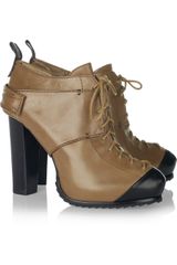 McQ by Alexander McQueen Laceup Leather Ankle Boots