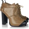 Mcq By Alexander Mcqueen Laceup Leather Ankle Boots in Brown - Lyst