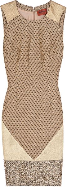 Missoni Tinsle Hem Dress in Brown - Lyst