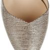 Rebecca Minkoff Jaunt Texturedleather Sandals in Gray (silver) - Lyst