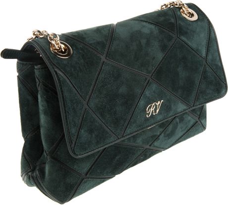 forest prismick vivier suede roger bag