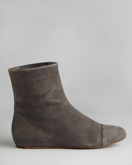flat grey booties