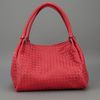 Bottega Veneta Woven Leather Bag in Red - Lyst