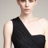 J. Mendel Lace Underlay Chiffon Gown in Black (midnight) - Lyst