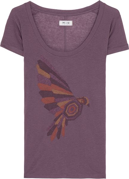 Mih Jeans Dove Tee Aztec Print in Purple - Lyst