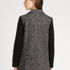 Tibi Bonded Tweed Peacoat in Gray (black) - Lyst