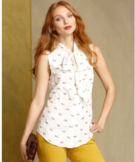 Tommy Hilfiger Sleeveless Printed in White - Lyst