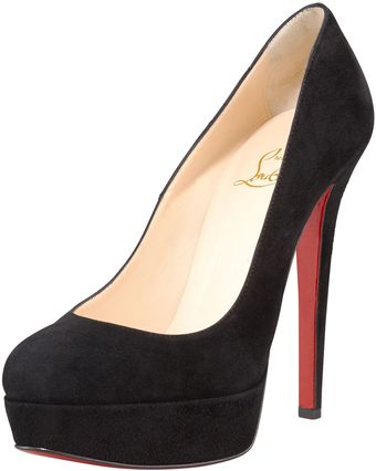Christian Louboutin Suede Platform Pump - Lyst