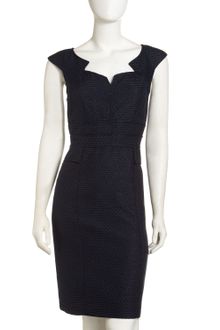 David Meister Woven Cap Sleeve Dress - Lyst