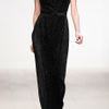 Issa Backless Velvet Gown in Black - Lyst