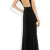 Issa Backless Velvet Gown in Black - Lyst