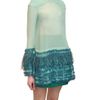 Jo No Fui Viscose Dress with Feather Applications in Green - Lyst