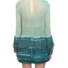Jo No Fui Viscose Dress with Feather Applications in Green - Lyst