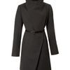 Kenneth Cole Twill Belted Wool Coat in Gray (grey) - Lyst