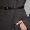 Kenneth Cole Twill Belted Wool Coat in Gray (grey) - Lyst