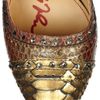 Lanvin Crystalembellished Python Pumps in Gold - Lyst