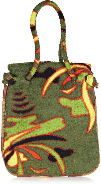 Marni Porthole Cottonterry Printed Shoulder Bag - Lyst