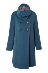 Max Mara Studio Billy Funnel Neck Alpaca Coat