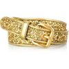Miu Miu Glitterfinished Leather Belt in Gold - Lyst