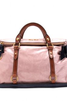 Miu Miu Colorblock Bow Leather Tote - Lyst