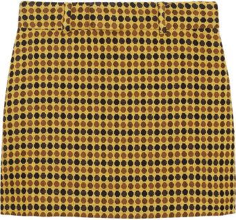 Miu Miu Dott Silk and Woolblend Mini Skirt - Lyst