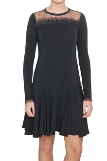 RED Valentino Jersey and Lace Dress - Lyst