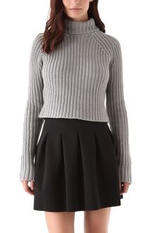 T By Alexander Wang Chunky Cropped Turtleneck - Lyst