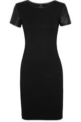 Theory Leilana Leather and Jersey Dress