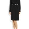 Victoria Beckham Belted Crepe Shirt Dress in Black - Lyst