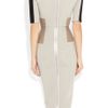 Victoria Beckham Paneled Stretchcrepe Dress in Black - Lyst
