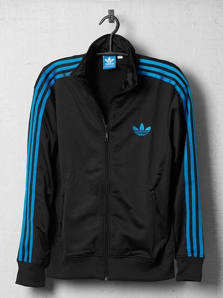 adidas track jacket blue and white