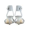 Alexander Wang Inna Leather Sandals with Stacked Heel in White (mercury) - Lyst