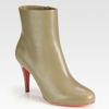 Christian Louboutin Bello Leather Ankle Boots in Brown (taupe) - Lyst