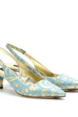 Dolce & Gabbana Jacquard Woven Slingbacks