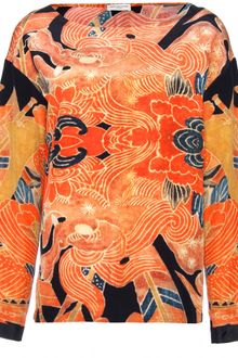 Dries Van Noten Chariot Silk Print Top - Lyst