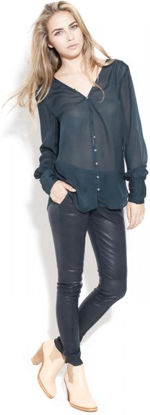Elizabeth And James Chantal Blouse in Blue - Lyst