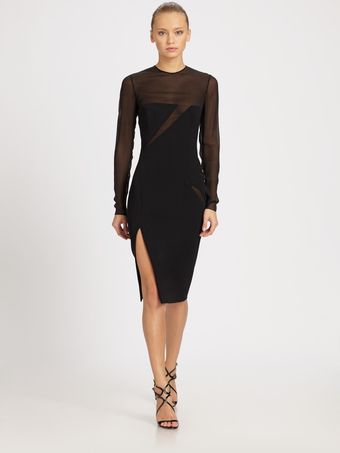 Emilio Pucci Slash Illusion Dress - Lyst