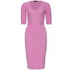Fendi Contrast Knit Cotton Dress in Pink (lilac) - Lyst