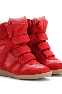 Isabel Marant Bekett Suede Wedge Sneakers - Lyst