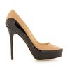 Jimmy Choo Sepia Patent and Leather Pumps in Black (camel) - Lyst