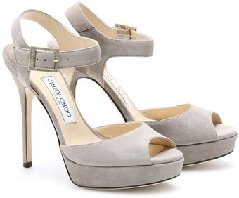 Jimmy Choo Linda Suede Platform Sandals - Lyst